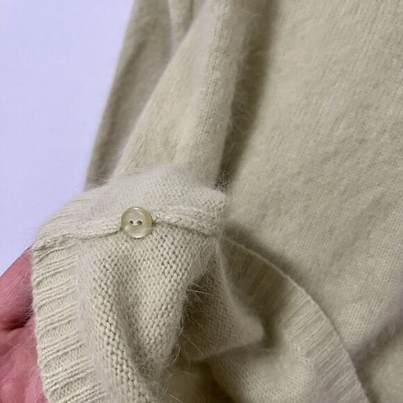 VTG Apostrophe Angora Blend 3/4 Sleeve Button Cardigan Sweater Size M Lime NWOT - Picture 7 of 7